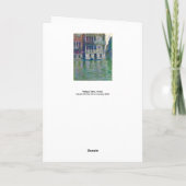 Claude Monet - Palazzo Dario Karte (Rückseite)