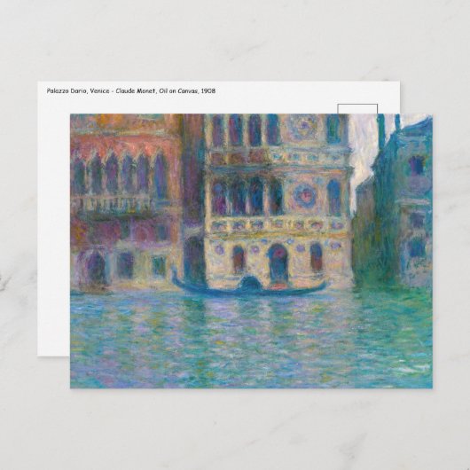 Claude Monet - Palazzo Dario Postkarte (Vorne/Hinten)