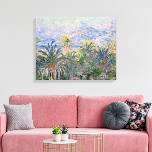Claude Monet Palm Trees in Bordighera Leinwanddruck (Insitu (Wohnzimmer))