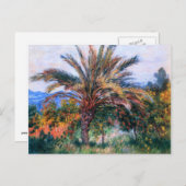 Claude Monet: Palme Tree in Bordighera Postkarte (Vorne/Hinten)