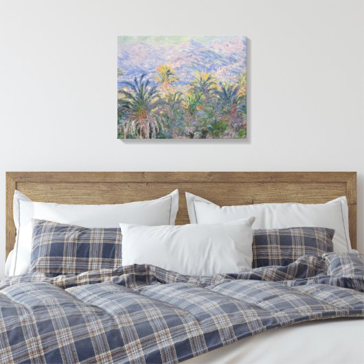 Claude Monet | Palmen in Bordighera Leinwanddruck (Insitu (Schlafzimmer))