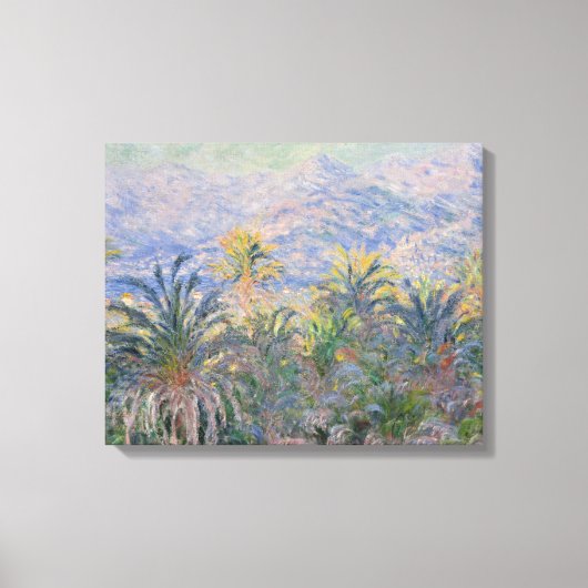 Claude Monet | Palmen in Bordighera Leinwanddruck (Vorderseite)