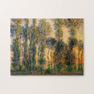 Claude Monet: Pappeln bei Giverny im Sonnenaufgang Puzzle