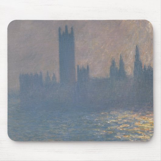 Claude Monet - Parlamentshäuser, Sonnenlicht Mousepad (Vorne)