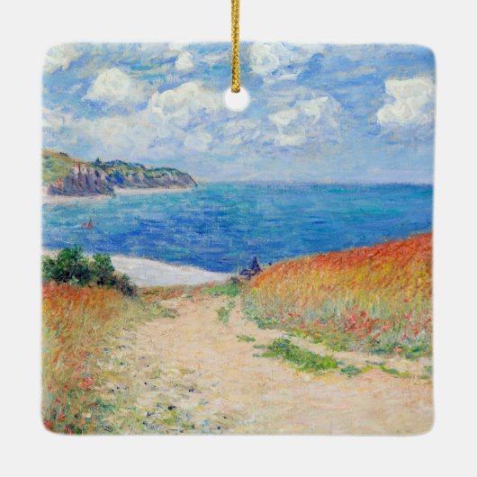 Claude Monet - Path in Wheat Fields at Pourville Keramikornament (Rückseite)