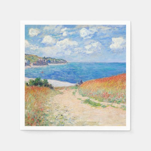 Claude Monet - Path in Wheat Fields at Pourville Serviette (Vorderseite)
