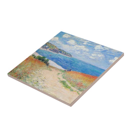 Claude Monet - Pfad der Weizenfelder in Pourville Fliese (Seite)