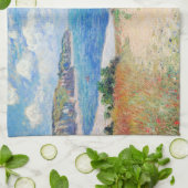 Claude Monet - Pfad der Weizenfelder in Pourville Geschirrtuch (Gefaltet)