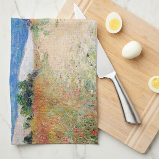 Claude Monet - Pfad der Weizenfelder in Pourville Geschirrtuch (Viertel Falte)