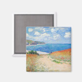Claude Monet - Pfad der Weizenfelder in Pourville Magnet (Vorderseite/Rückseite)