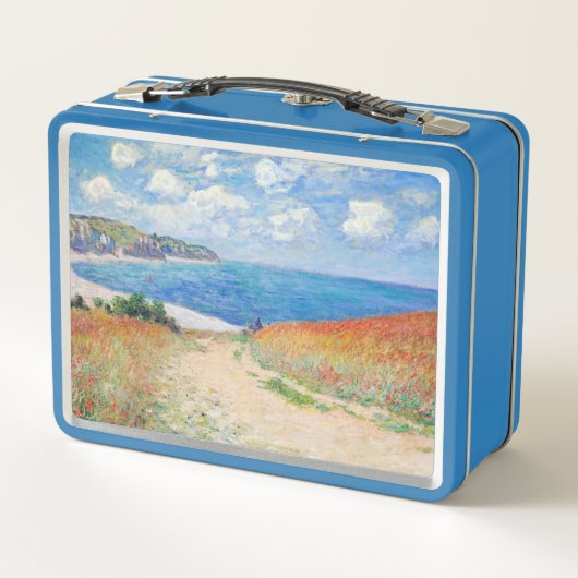 Claude Monet - Pfad der Weizenfelder in Pourville Metall Brotdose (Rückseite)