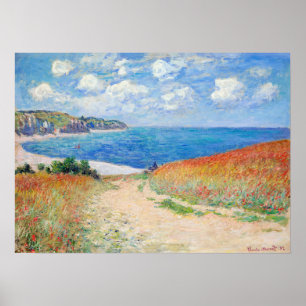 Claude Monet - Pfad der Weizenfelder in Pourville Poster