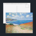 Claude Monet - Pfad der Weizenfelder in Pourville Postkarte<br><div class="desc">Pfad in den Weizenfeldern von Pourville (Chemin dans les blés à Pourville) - Claude Monet,  Oil on Leinwand,  1882</div>