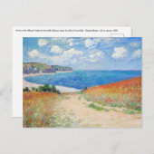 Claude Monet - Pfad der Weizenfelder in Pourville Postkarte (Vorne/Hinten)
