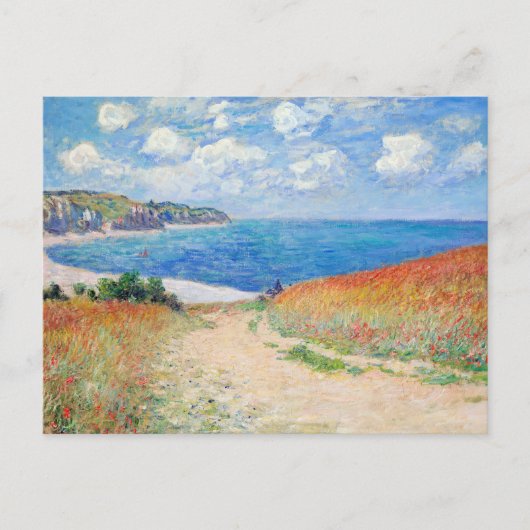 Claude Monet - Pfad der Weizenfelder in Pourville Postkarte (Vorderseite)