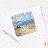 Claude Monet - Pfad der Weizenfelder in Pourville Quadratischer Aufkleber (Umschlag)
