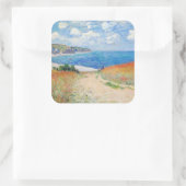 Claude Monet - Pfad der Weizenfelder in Pourville Quadratischer Aufkleber (Tasche)