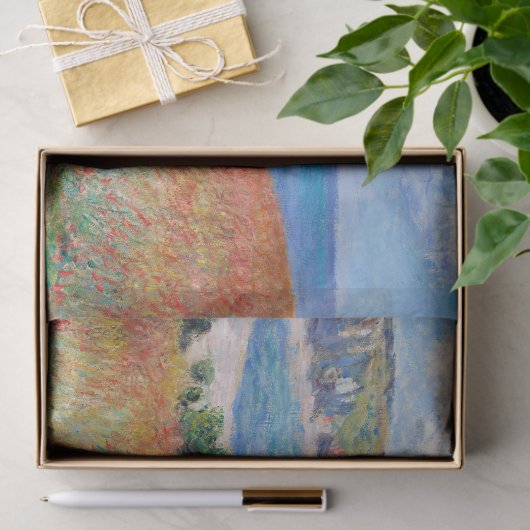 Claude Monet - Pfad der Weizenfelder in Pourville Seidenpapier (Geschenk)