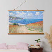 Claude Monet - Pfad der Weizenfelder in Pourville Wandteppich Mit Holzrahmen (Schlafzimmer)