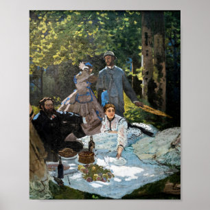 Claude Monet - Picknick auf dem Rasen, rechtes Pan Poster