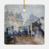 Claude Monet - Pont de l'Europe, Gare Saint-Lazare Keramikornament (Rückseite)