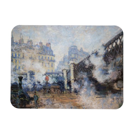Claude Monet - Pont de l'Europe, Gare Saint-Lazare Magnet (Horizontal)