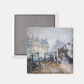 Claude Monet - Pont de l'Europe, Gare Saint-Lazare Magnet (Vorderseite/Rückseite)