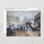 Claude Monet - Pont de l'Europe, Gare Saint-Lazare Postkarte (Vorne/Hinten)