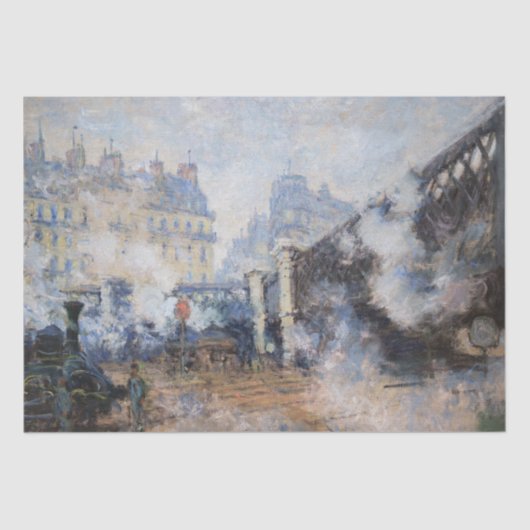 Claude Monet - Pont de l'Europe, Gare Saint-Lazare Seidenpapier (Vorderseite)
