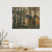 Claude Monet - Poplars bei Giverny, Sonnenaufgang Poster (Küche)