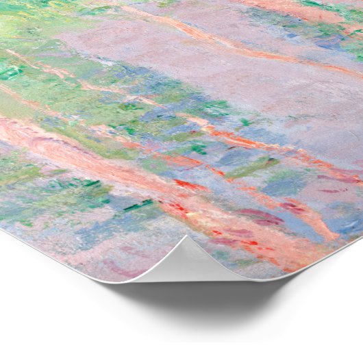 Claude Monet Poplars Pink Effect 1891 Berühmter Pa Poster (Ecke)