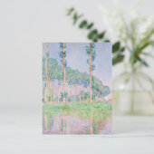 Claude Monet Poplars Pink Effect 1891 Berühmter Pa Postkarte (Stehend Vorderseite)
