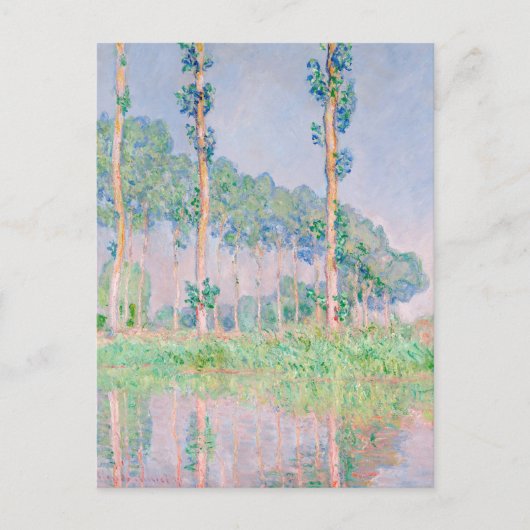 Claude Monet Poplars Pink Effect 1891 Berühmter Pa Postkarte (Vorderseite)
