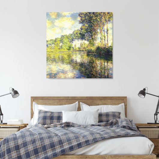 Claude Monet - Poplars über den Epte Leinwanddruck (Insitu (Schlafzimmer))