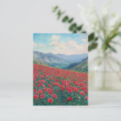 Claude Monet Poppies Vintage Postkarte (Stehend Vorderseite)