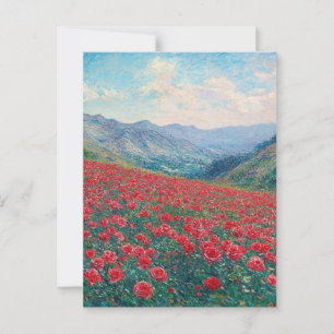 Claude Monet Poppies Vintage Postkarte