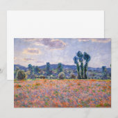 Claude Monet - Poppy Field 1890 (Giverny) Dankeskarte (Vorne/Hinten)