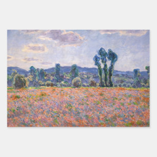 Claude Monet - Poppy Field 1890 (Giverny) Geschenkpapier Set