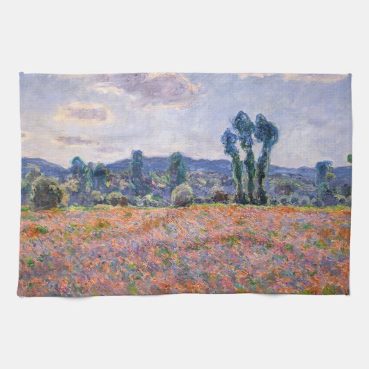 Claude Monet - Poppy Field 1890 (Giverny) Geschirrtuch (Horizontal)
