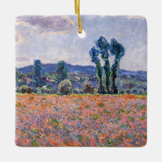 Claude Monet - Poppy Field 1890 (Giverny) Keramikornament (Vorderseite)