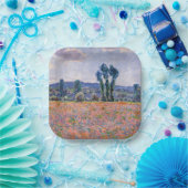 Claude Monet - Poppy Field 1890 (Giverny) Pappteller (Party)