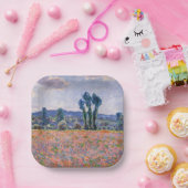 Claude Monet - Poppy Field 1890 (Giverny) Pappteller (Party)