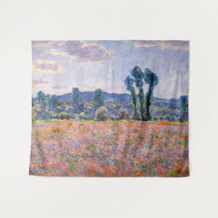 Claude Monet - Poppy Field 1890 (Giverny) Wandteppich
