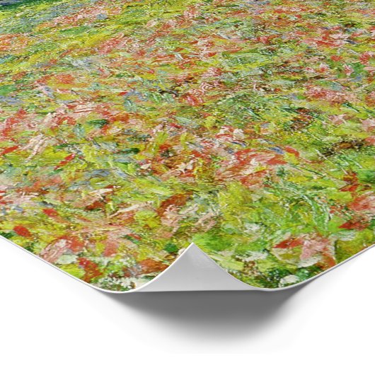 Claude Monet | Poppy Field near Giverny, 1885 Poster (Ecke)