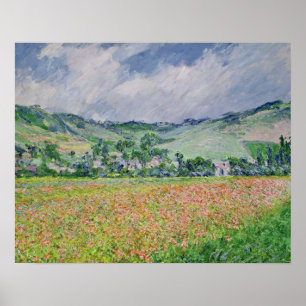 Claude Monet Poppy Field near Giverny, 1885 Poster