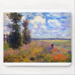 Claude Monet Poppy Fields bei Argenteuil Mousepad<br><div class="desc">Mohnfelder bei Argentinien,  von Claude Monet im Jahre 1875 gemalt.</div>