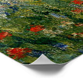 Claude Monet Poppy Fields Poster (Ecke)