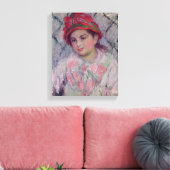 Claude Monet | Portrait von Blanche Hoschede Leinwanddruck (Insitu (Wohnzimmer))