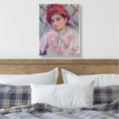 Claude Monet | Portrait von Blanche Hoschede Leinwanddruck (Insitu (Schlafzimmer))