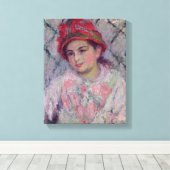 Claude Monet | Portrait von Blanche Hoschede Leinwanddruck (Insitu (Holzboden))